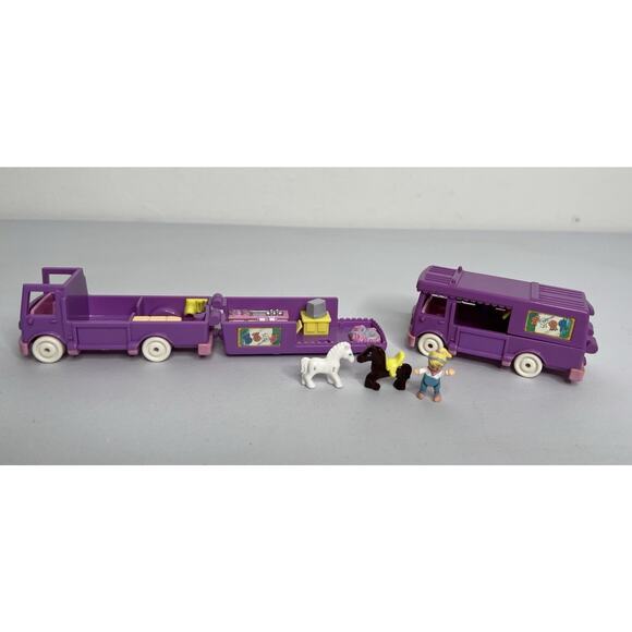 Polly Pocket Other - Vintage 1994 Polly Pocket Stable On The Go Playsets Bluebird Toy Horses Lot